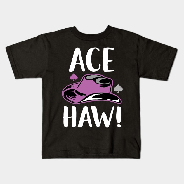 Ace Haw Asexual Cowboy Kids T-Shirt by Eugenex